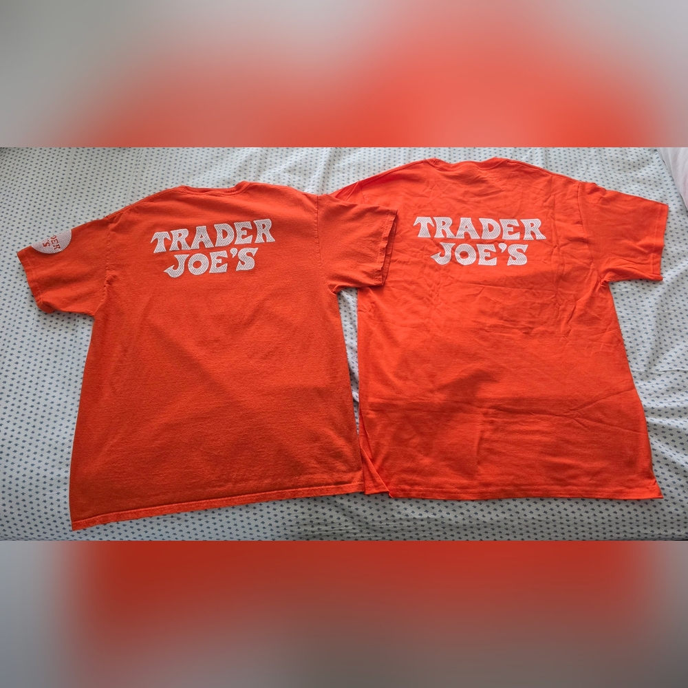 2 Trader Joe's Unisex Cotton Tshirts Large